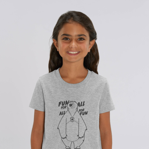T-shirt  Kid fun for all grey girl