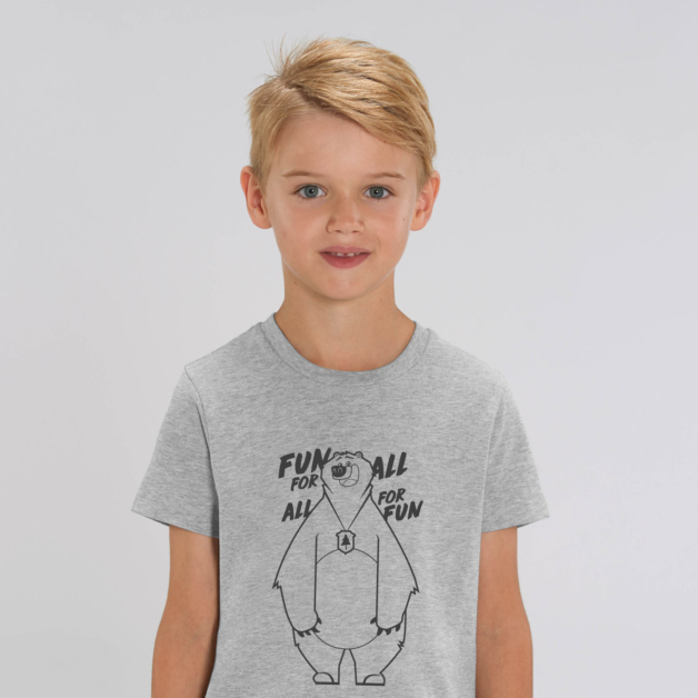 T-shirt  Kid fun for all grey boy
