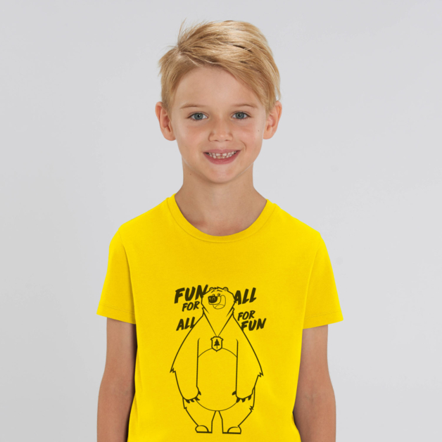 T-shirt grizzy enfant fun for all garçon jaune