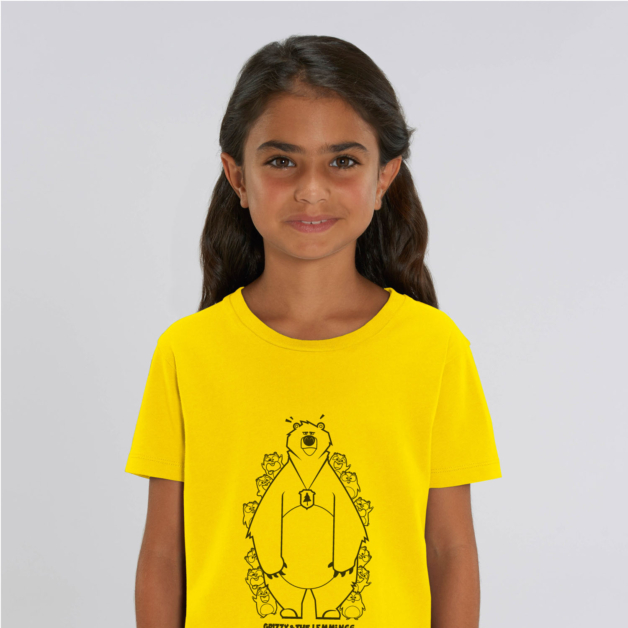 T-shirt grizzy enfant cache cache fille jaune