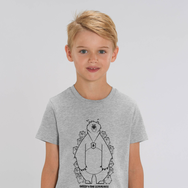 T-shirt grizzy enfant cache cache garcon gris