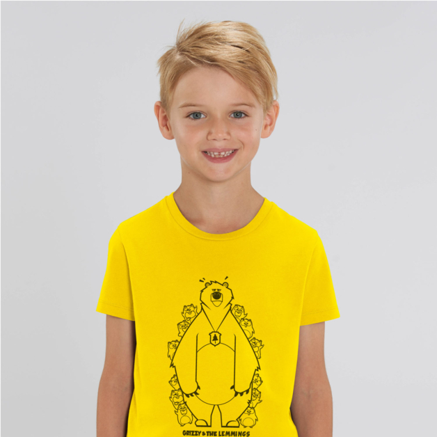 T-shirt grizzy enfant cache cache garcon jaune