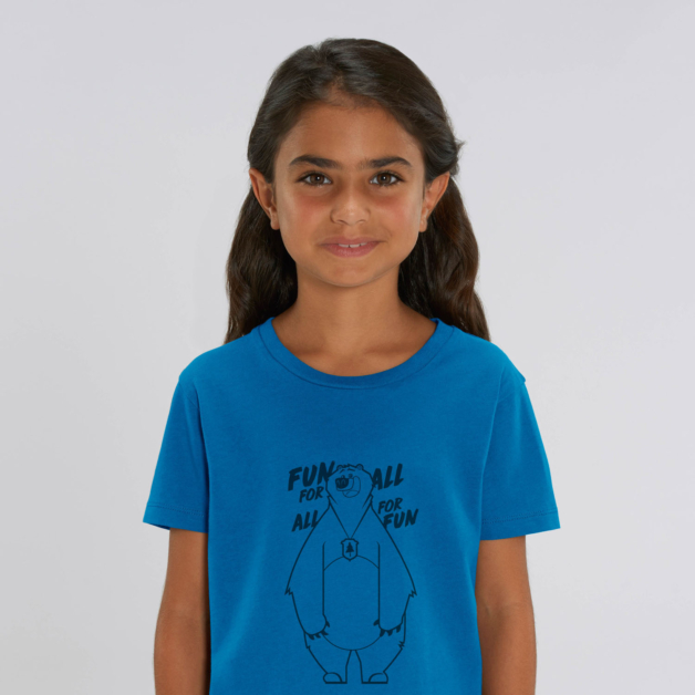 T-shirt grizzy enfant fun for all fille bleu