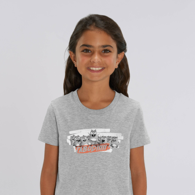 kid t-shirt tabodi grey girl