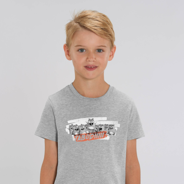 T-shirt enfant gris Lemming "TABODIIIII" garçon